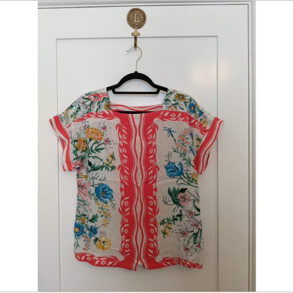 NWT Maeve Romina Scarf-Printed Top - Picture 5 of 13